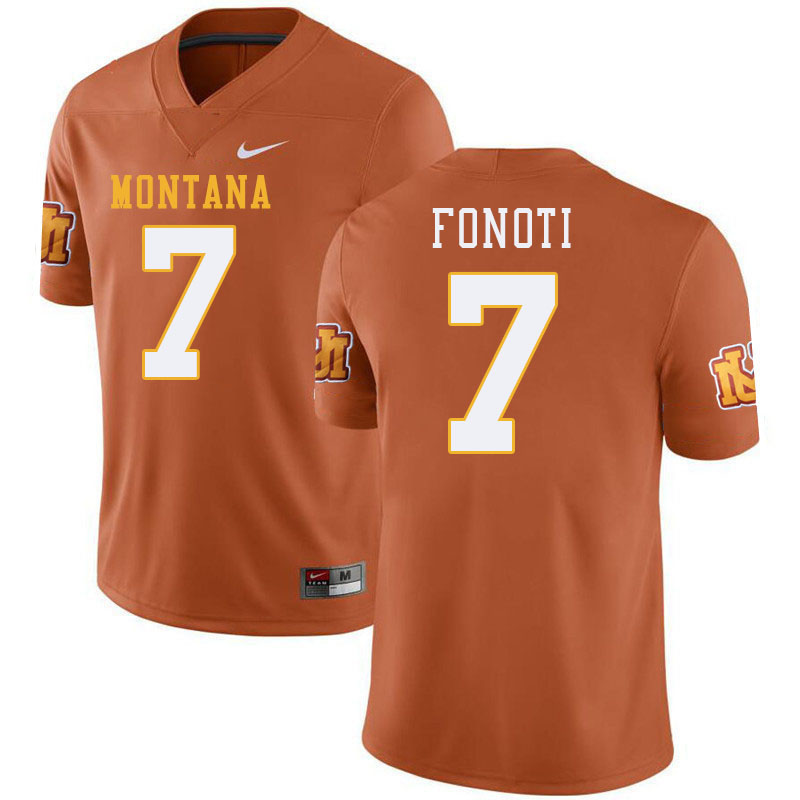 Montana Grizzlies #7 Malae Fonoti College Football Jerseys Stitched Sale-Throwback